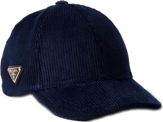 Prada Cappello da baseball a coste - Blu
