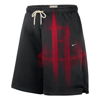 Nike Houston Rockets Standard Issue Fleece Shorts Black White IQ1489-010