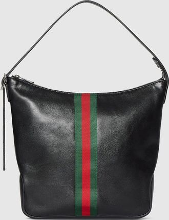 Gucci Lunetta Medium Crossbody Bag, Black, Leather