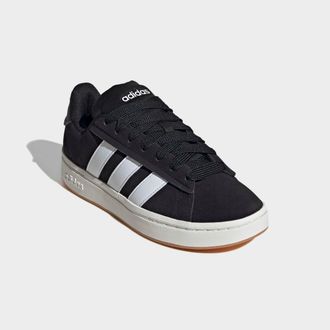 adidas Sneaker ADIDAS SPORTSWEAR GRAND COURT ALPHA, Damen, Gr. 38,5, schwarz-weiss (core schwarz, cloud wei&szlig;, sanftes wei&szlig;), Leder, Textil, Schuhe Sneaker, D