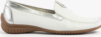 Gabor Womens Gabor CALIFORNIA Womens Moccassins White/Silver - Size: 7.5