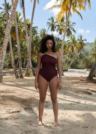 Mango Costume da bagno asimmetrico anello decorativo vino - Donna - XXL - MANGO