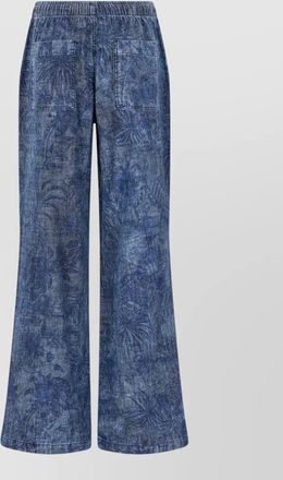 Just Cavalli denim high-rise wide-leg trousers