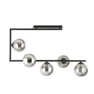 Wonderlamp Plaf&oacute;n de techo estilo moderno con 5 esferas grises