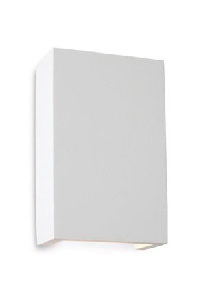 Netlighting Gallery LED 2 Light Square Plaster Indoor Wall Light White White