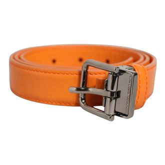 Dolce & Gabbana Accessoires, Dames, Oranje, ONE Size, Leer, Leren Riem