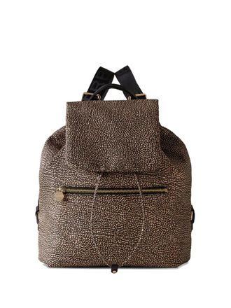 Borbonese medium Zaino drawstring backpack - women - Polyester/Leather - OS - Brown