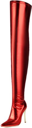 Generic Red,10.5 UK,Womens Over The Knee Boots Pointed Toe Stiletto Heels Fall Winter Comfort Long Boot Side Zipper Party Club Tall Boot Dress Shoes