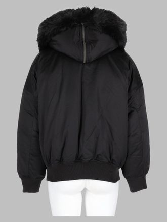 Michael Michael Kors Faux Fur-Trimmed Hooded Bomber Jacket - Black