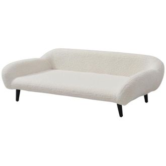 Vente-Unique Vente-unique - Divanetto per animali in tessuto bouclette e gambe metallo L.99 x p. 61 cm Bianco crema - zolia