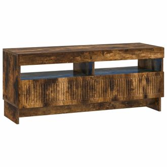 vidaXL Mueble De Tv Led Roble Ahumado Madera De Ingenier&iacute;a Vidaxl
