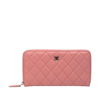 Chanel Pre-owned Wallets, female, Pink, Size: ONE SIZE Pre-owned Zip-Around Wallet