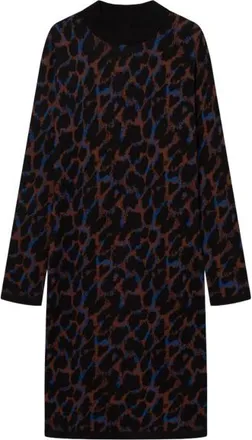 Dedicated Dress Lo Leopard Kleid f&uuml;r Damen | schwarz