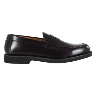 Sebago Loafers, male, Red, 7 UK, Black Shiny Leather Loafer with Square Toe