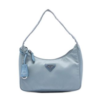 Prada Pre-owned Mini Bags, female, Blue, Size: ONE SIZE Pre-owned Nylon Mini Bag