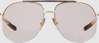 Gucci Navigator Sunglasses, Gold