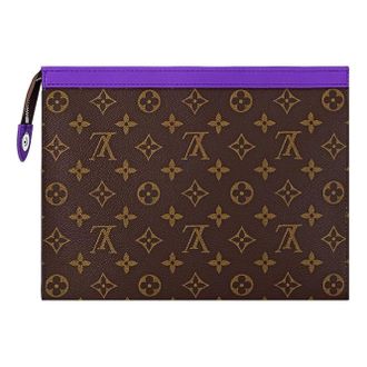 Louis Vuitton Pochette Voyage MM Monogram Macassar Canvas Violet M82859