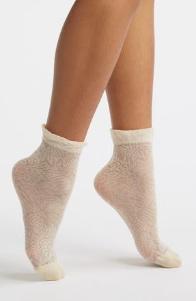 Stems Sweet Florence Lace Socks in Beige at Nordstrom