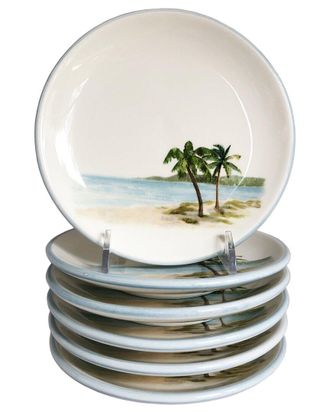 ABBIAMO TUTTO Set Of 6 Palm Breezes Small Plates