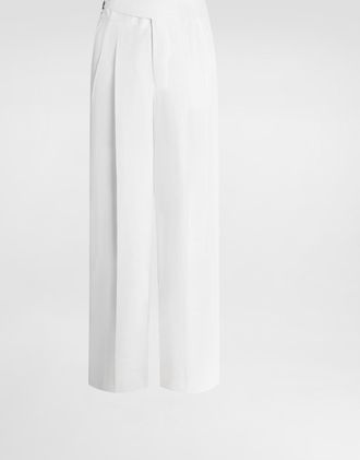 Dolce & Gabbana Pantalone - Man Pants And Shorts White Linen 48