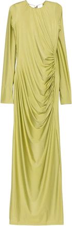 DANAMÉ long-sleeve draped dress - Green