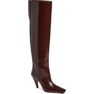 Stella McCartney Spur Patent Tall Boot in Moka at Nordstrom Rack, Size 8Us / 38Eu