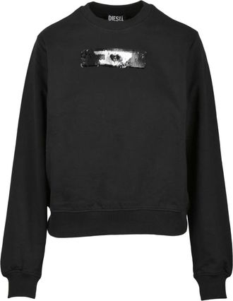 Diesel Hoodies & sweatvesten, Dames, Zwart, S, Katoen, Felpa Corta