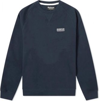 Barbour Essenti&euml;le Crew Sweatshirt Navy - Heren - Sweatshirts - Blauw - L - Katoen - Hoodies & sweatvesten