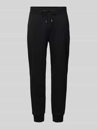HUGO BOSS Regular Fit Sweatpants aus Baumwoll-Mix Modell LOCSIN in Black, Gr&ouml;&szlig;e XXXL