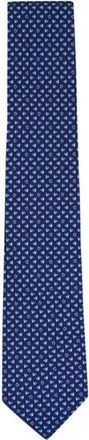 Ferragamo patterned tie - Blue