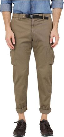 Mason's Cargo Boucl&eacute; Broek met Verstelbare Riem - Heren - Slim Fit Broeken - Groen - 2XL - Broeken