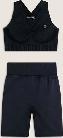 Freddy Jogginganzug FREDDY Sport Set F4WSFSET1, Damen, Gr. XS, schwarz (schwarz used), Obermaterial: 94% Polyamid PA. 6% Elasthan EL., Sportanz&uuml;ge Jogginganz