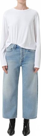 A Gold E Arc Mid Rise Wide Leg Jean In Orten