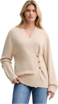 Isabelle Blanche Cardigan - Dames - Vesten - Beige - M - Wol - Truien & Vesten