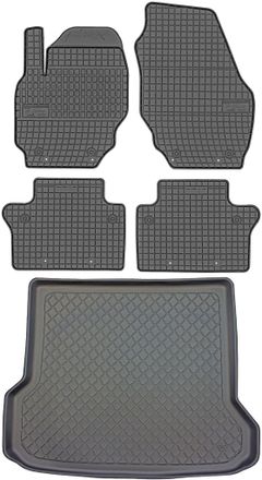 OEM Juego De Alfombrillas De Goma Para Coche Y Alfombrilla Para Maletero Para Volvo Xc70 Ii Kombi (desde Septiembre De 2007 Hasta 2016)