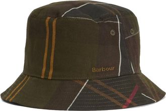 Barbour Hats, unisex, Green, Size: XL Telfield Tartan Bucket