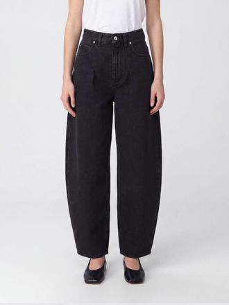 Jacquemus Le De-N&icirc;mes Ovalo High-Waisted Baggy Jeans in Cotton Denim