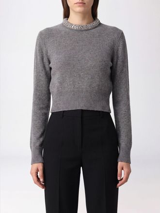 Pinko Maglia girocollo Barlino in misto lana con ricamo e strass slim fit