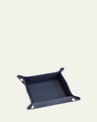 Royce Leather Monogrammed Leather Catchall Valet Tray