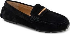 Gentle Souls Madison Moc Toe Penny Loafer in Black Suede at Nordstrom Rack, Size 7.5