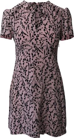 Maje Cut-Out Mini Dress in Pink Silk