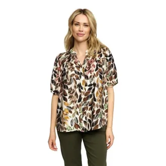 2-Biz Dames, Blouses & Shirts, Veelkleurig, Maat: S Nylon