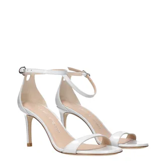 Stuart Weitzman Nudist II Heel Sandal - White