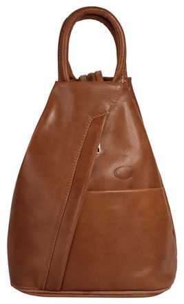 Pik&eacute; Cityrucksack PIK&Eacute;, Damen, Gr. B/H/T: 29cm x 25cm x 13cm, onesize, braun, Leder, Rindsleder, leicht gl&auml;nzend, Rucks&auml;cke Cityrucksack, echt Leder, Made 