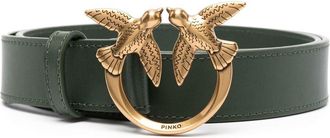 Pinko Love Birds leather belt - women - Calf Leather - S - Green