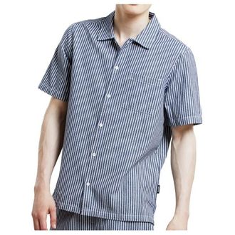 Dedicated Shirt Brantevik Work Stripe Hemd f&uuml;r Herren | grau