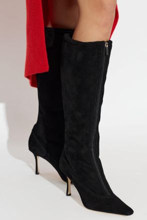 Jimmy Choo London Jozi Heeled Knee-High Boots, Womens, Black