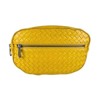 Bottega Veneta Pre-owned Leather Crossbody Bag - unisex - Bottega Veneta Vintage - Vintage Belt Bags - Yellow - ONE SIZE - Pre-owned