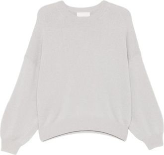 Lisa Yang Trui met ronde hals - Dames - Cashmere truien - Grijs - S - Truien & Vesten