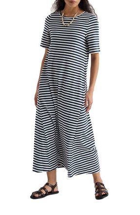 Seasalt Cornwall Ivey Stripe T-Shirt Dress in Mini Cornish Maritime Chalk at Nordstrom, Size 10 Us